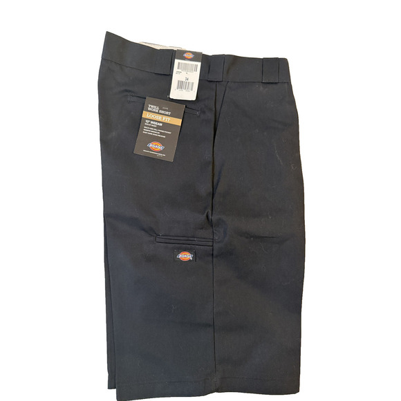 Dickies Twill Shorts Mens 34 Black Loose Fit 13 Inch Inseam Workwear NWT - Picture 1 of 3